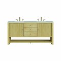 James Martin Vanities 72'' Double Vanity, Sunwashed Oak w/ 3 CM Eternal Jasmine Pearl Quartz Top D404-V72-SWO-3EJP